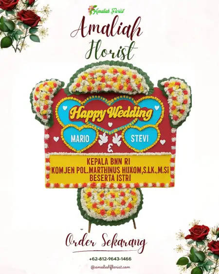Papan Bunga Pernikahan Selagalas